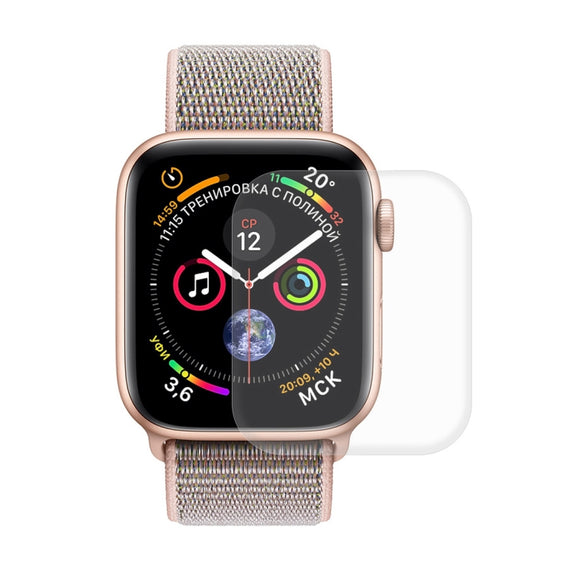 ENKAY Hat-Prince 2 in 1 TPU Semi-clad Protective Shell + 3D Full Screen PET Curved Heat Bending HD Screen Protector for Apple Watch Series 5 & 4 44mm(Black)