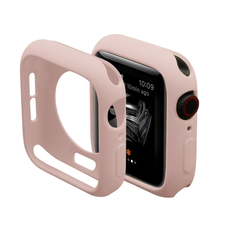 ENKAY Hat-Prince 2 in 1 TPU Semi-clad Protective Shell + 3D Full Screen PET Curved Heat Bending HD Screen Protector for Apple Watch Series 5 & 4 44mm(Pink) - Watch Cases by ENKAY | Online Shopping South Africa | PMC TechLife | Buy Now Pay Later Mobicred