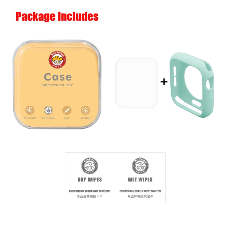 ENKAY Hat-Prince 2 in 1 TPU Semi-clad Protective Shell + 3D Full Screen PET Curved Heat Bending HD Screen Protector for Apple Watch Series 5 & 4 44mm(Green) - Watch Cases by ENKAY | Online Shopping South Africa | PMC TechLife | Buy Now Pay Later Mobicred