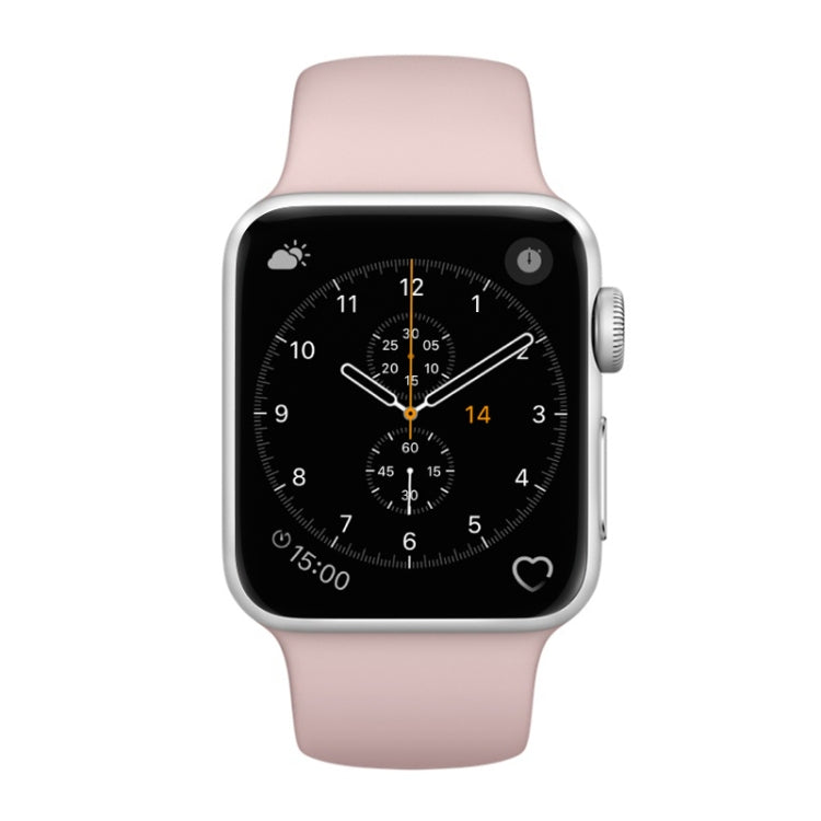 For Apple Watch Series 3 & 2 & 1 38mm Fashion Simple Style Silicone Wrist Watch Band (Pink) - Watch Bands by PMC TechLife | Online Shopping South Africa | PMC TechLife | Buy Now Pay Later Mobicred