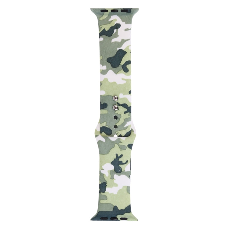 Silicone Printing Strap for Apple Watch Series 5 & 4 40mm (Camouflage Pattern) - Watch Bands by PMC Jewellery | Online Shopping South Africa | PMC Jewellery | Buy Now Pay Later Mobicred