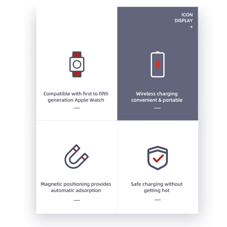 ROCK W26 Portable Magnetic Wireless Charger for Apple Watch(Blue) - free shipping - PMC TechLife - Order now!