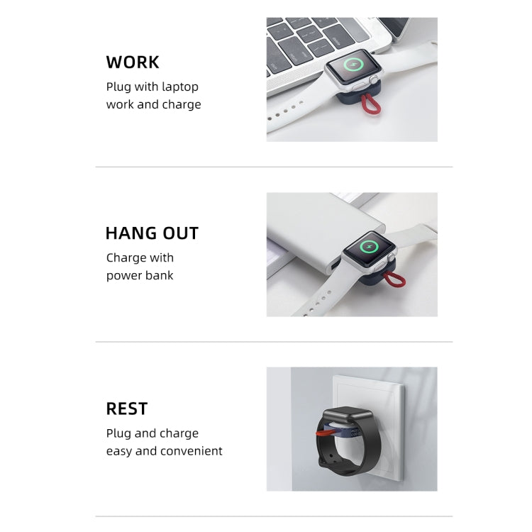 ROCK W26 Portable Magnetic Wireless Charger for Apple Watch(Blue) - free shipping - PMC TechLife - Order now!