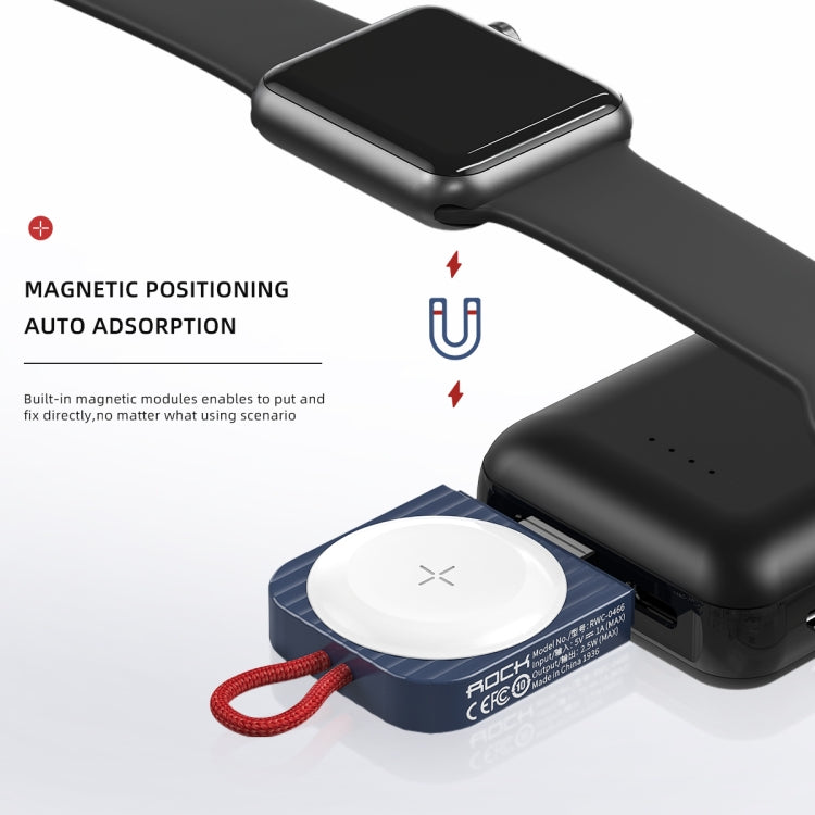 ROCK W26 Portable Magnetic Wireless Charger for Apple Watch(Blue) - free shipping - PMC TechLife - Order now!