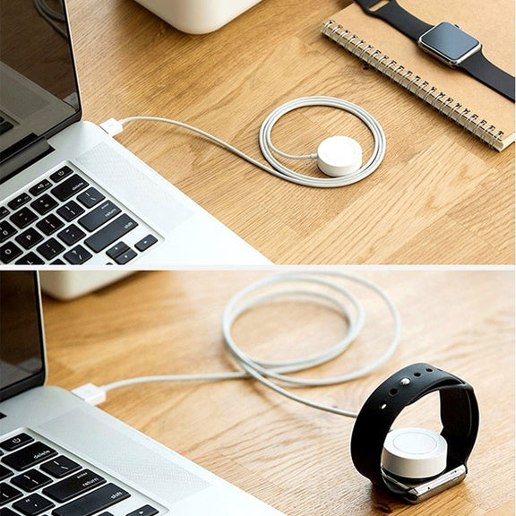 1m Magnetic Wireless Charger for Apple Watch Series Ultra & 10 / 9 / 8 / 7 / 6 / 5 / 4 / 3 / 2(White)