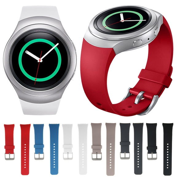 For Samsung Gear S2 Sport / Gear S2 Watch Solid Color Silicone Watchband(White)
