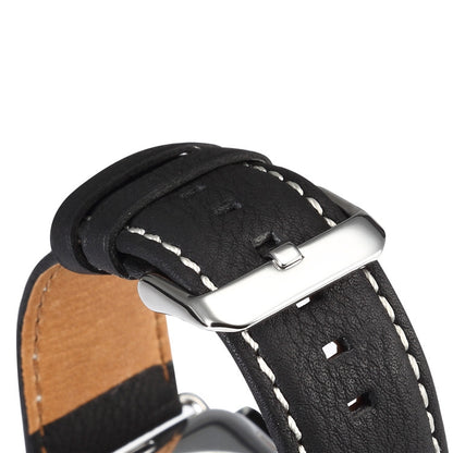 Denior Environmental Luxury Car Watch Leather Watch Band for Apple Watch Series 7 45mm / 6 & SE & 5 & 4 44mm / 3 & 2 & 1 42mm(Black) - free shipping - PMC Jewellery - Order now!