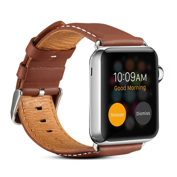 Denior Environmental Luxury Car Watch Leather Watch Band for Apple Watch Series 7 41mm / 6 & SE & 5 & 4 40mm / 3 & 2 & 1 38mm(Brown) - free shipping - PMC TechLife - Order now!