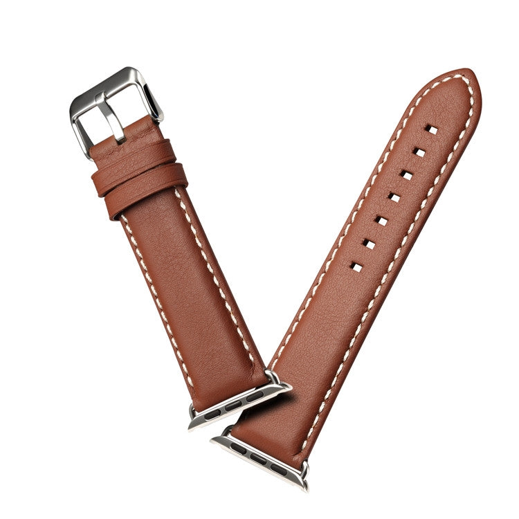 Denior Environmental Luxury Car Watch Leather Watch Band for Apple Watch Series 7 41mm / 6 & SE & 5 & 4 40mm / 3 & 2 & 1 38mm(Brown) - free shipping - PMC TechLife - Order now!
