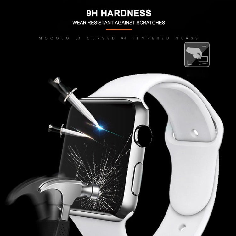 mocolo 0.33mm 9H 3D Round Edge Full Glue Tempered Glass Film for Apple Watch Series 5 & 4 40mm(Black) - free shipping - PMC TechLife - Order now!