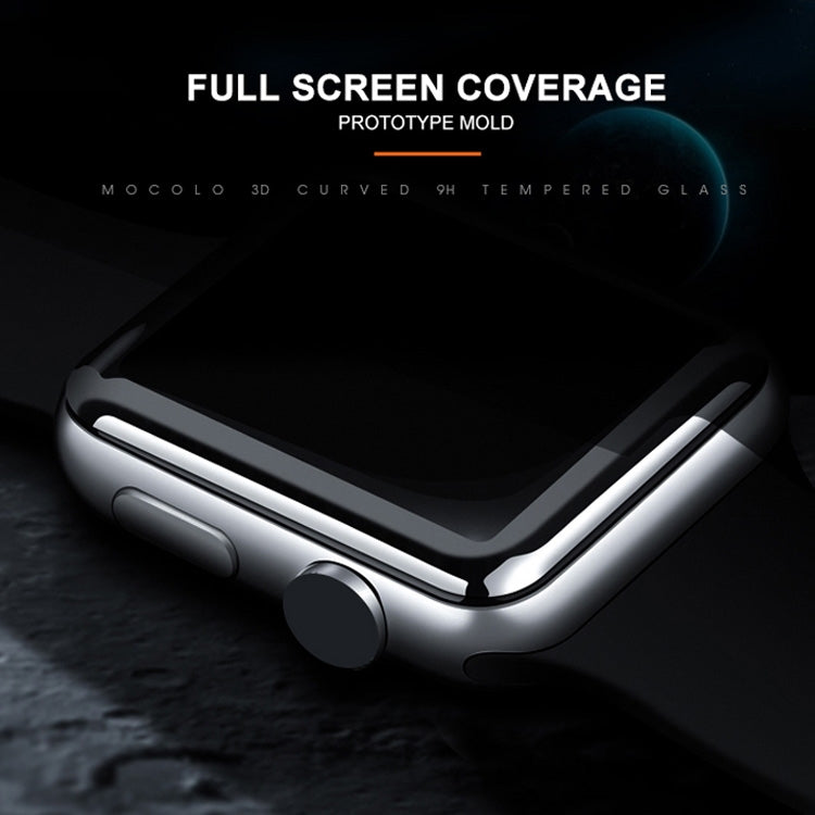 mocolo 0.33mm 9H 3D Round Edge Tempered Glass Film for Apple Watch Series 5 / 4 40mm(Black) - Watch Cases by mocolo | Online Shopping South Africa | PMC TechLife | Buy Now Pay Later Mobicred