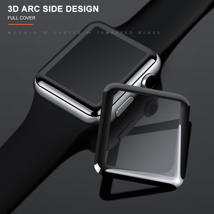 mocolo 0.33mm 9H 3D Round Edge Tempered Glass Film for Apple Watch Series 5 / 4 40mm(Black) - Watch Cases by mocolo | Online Shopping South Africa | PMC TechLife | Buy Now Pay Later Mobicred