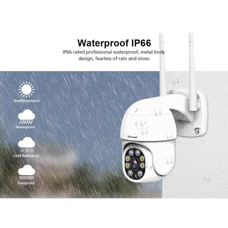 Sricam SP028 1080P HD Outdoor PTZ Camera, Support Two Way Audio / Motion Detection / Humanoid Detection / Color Night Vision / TF Card, AU Plug