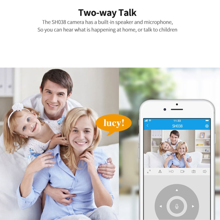 SirHome SH038 4.0 Million Pixels QHD 2.4G/5G WiFi IP Camera, Support Night Color & Motion Detection & Two Way Talk & Human Detection & TF Card, AU Plug