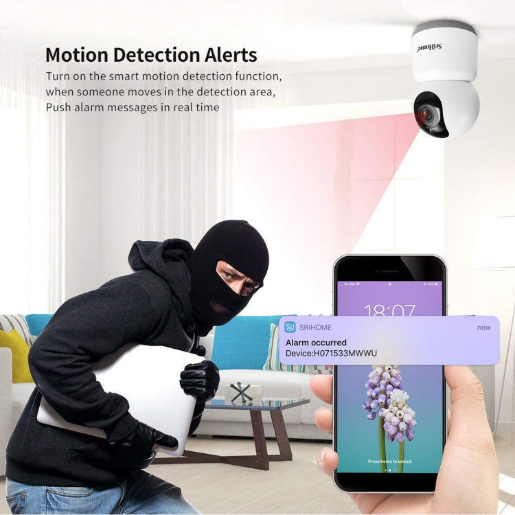 SirHome SH038 4.0 Million Pixels QHD 2.4G/5G WiFi IP Camera, Support Night Color & Motion Detection & Two Way Talk & Human Detection & TF Card, AU Plug - free shipping - PMC TechLife - Order now!