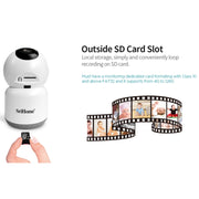 SirHome SH038 4.0 Million Pixels QHD 2.4G/5G WiFi IP Camera, Support Night Color & Motion Detection & Two Way Talk & Human Detection & TF Card, AU Plug