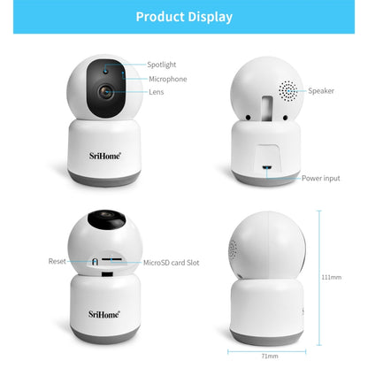 SirHome SH038 4.0 Million Pixels QHD 2.4G/5G WiFi IP Camera, Support Night Color & Motion Detection & Two Way Talk & Human Detection & TF Card, AU Plug - free shipping - PMC Jewellery - Order now!