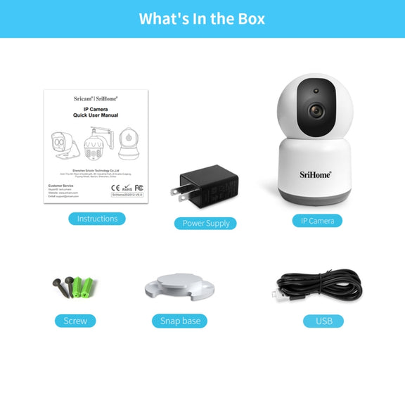 SirHome SH038 4.0 Million Pixels QHD 2.4G/5G WiFi IP Camera, Support Night Color & Motion Detection & Two Way Talk & Human Detection & TF Card, AU Plug
