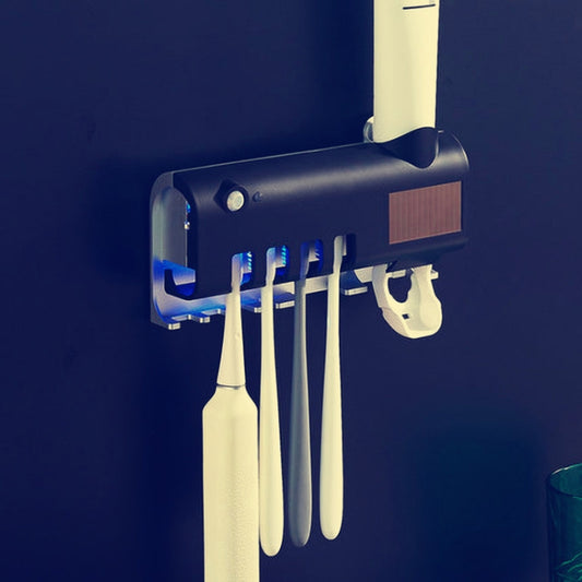Ultraviolet Toothbrush Sterilizer Bathroom Wall-mounted Toothbrush Holder (Black) - free shipping - PMC Jewellery - Order now!