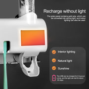 Ultraviolet Toothbrush Sterilizer Bathroom Wall-mounted Toothbrush Holder (White)