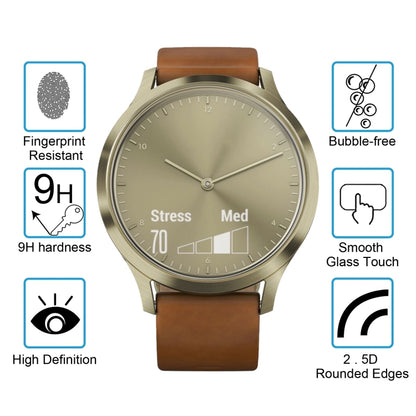 2 PCS ENKAY Hat-Prince for Garmin Vivomove HR Smart Watch 0.2mm 9H Surface Hardness 2.15D Explosion-proof Tempered Glass Screen Film - Screen Protector by ENKAY | Online Shopping South Africa | PMC Jewellery | Buy Now Pay Later Mobicred