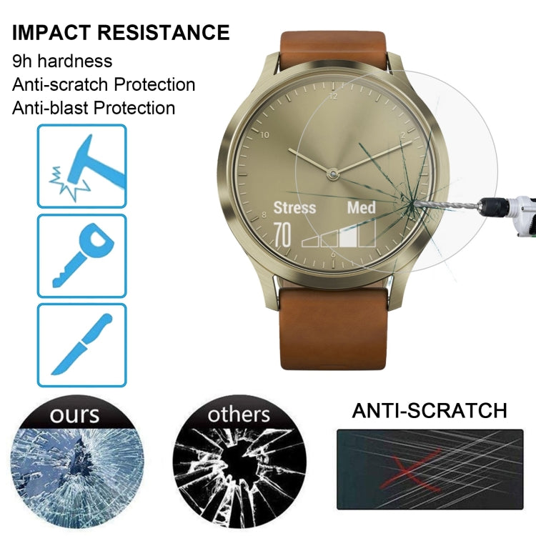 2 PCS ENKAY Hat-Prince for Garmin Vivomove HR Smart Watch 0.2mm 9H Surface Hardness 2.15D Explosion-proof Tempered Glass Screen Film - Screen Protector by ENKAY | Online Shopping South Africa | PMC Jewellery | Buy Now Pay Later Mobicred
