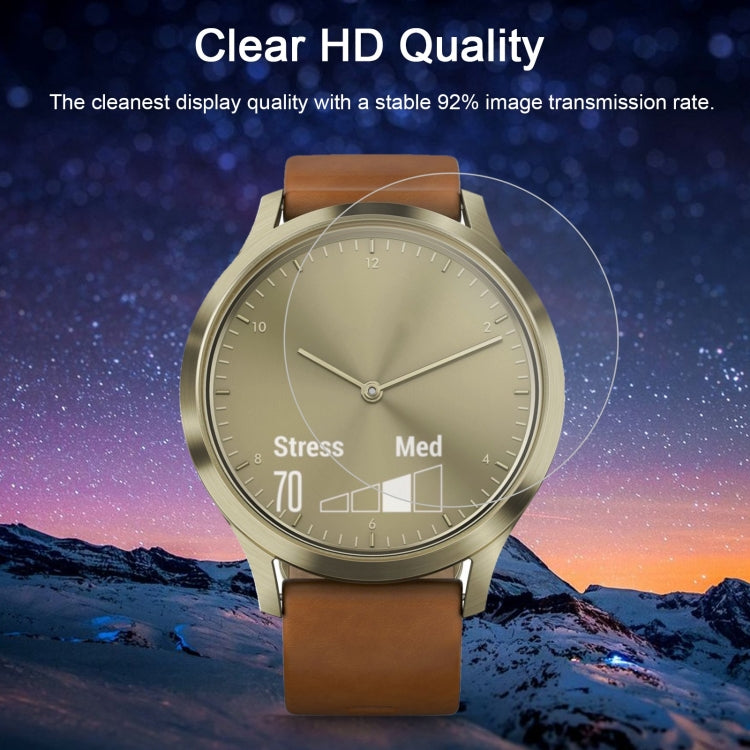 2 PCS ENKAY Hat-Prince for Garmin Vivomove HR Smart Watch 0.2mm 9H Surface Hardness 2.15D Explosion-proof Tempered Glass Screen Film - Screen Protector by ENKAY | Online Shopping South Africa | PMC Jewellery | Buy Now Pay Later Mobicred