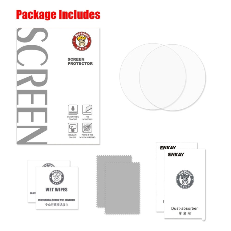 2 PCS ENKAY Hat-Prince for Garmin Vivomove HR Smart Watch 0.2mm 9H Surface Hardness 2.15D Explosion-proof Tempered Glass Screen Film - Screen Protector by ENKAY | Online Shopping South Africa | PMC TechLife | Buy Now Pay Later Mobicred