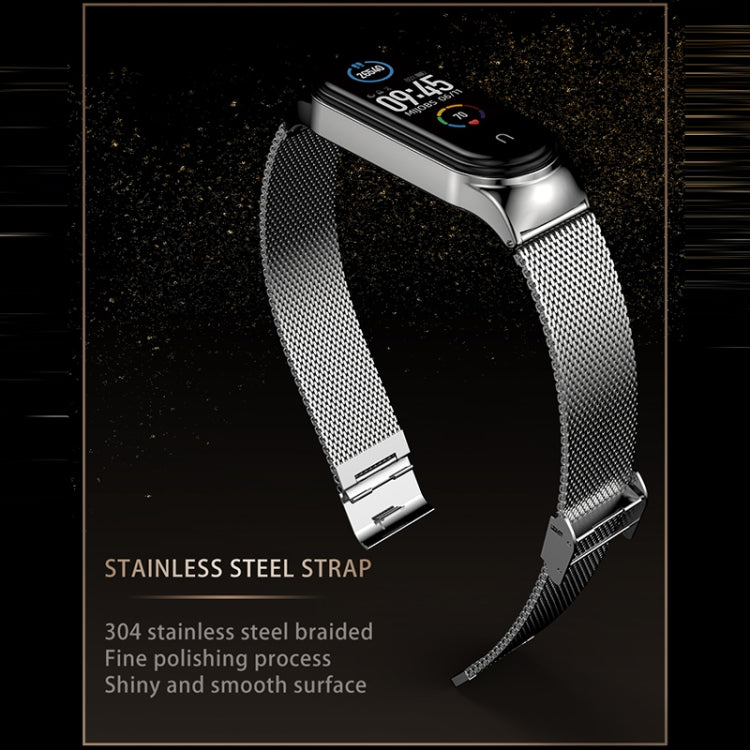 Mijobs Milan CS Screwless Buckle Metal Watch Band Case for Xiaomi Mi Band 3 & 4 & 5 & 6, Host not Included(Gold) - Watch Bands by MIJOBS | Online Shopping South Africa | PMC TechLife | Buy Now Pay Later Mobicred