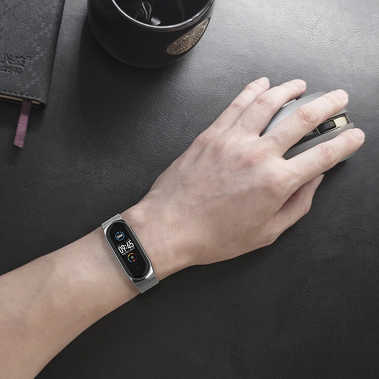 Mijobs Milan CS Screwless Buckle Metal Watch Band Case for Xiaomi Mi Band 3 & 4 & 5 & 6, Host not Included(Silver) - free shipping - PMC TechLife - Order now!