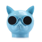 T8 Mini Cat Shape Stereo Wireless Bluetooth Speaker, Support Hands-free / TF Card / FM(Blue)