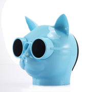 T8 Mini Cat Shape Stereo Wireless Bluetooth Speaker, Support Hands-free / TF Card / FM(Blue)