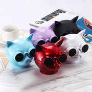 T8 Mini Cat Shape Stereo Wireless Bluetooth Speaker, Support Hands-free / TF Card / FM(Blue)