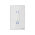 Sonoff T2 Touch 120mm Tempered Glass Panel Wall Switch Smart Home Light Touch Switch, Compatible with Alexa and Google Home, AC 100V-240V, US Plug - Smart Switch by PMC TechLife | Online Shopping South Africa | PMC TechLife