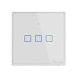 Sonoff T2 Touch 86mm Tempered Glass Panel Wall Switch Smart Home Light Touch Switch, Compatible with Alexa and Google Home, AC 100V-240V, UK Plug - Smart Switch by PMC TechLife | Online Shopping South Africa | PMC TechLife