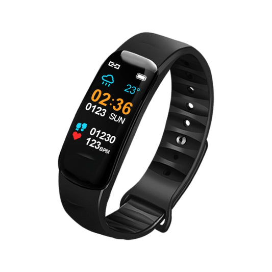 DOMIN0 C1S 0.96 inches IPS Color Screen Smart Bracelet IP67 Waterproof, Support Call Reminder /Heart Rate Monitoring /Blood Pressure Monitoring /Sleep Monitoring /Sedentary Reminder / Remote Control(Black) - free shipping - PMC Jewellery - Order now!