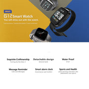 DTNO.1 G12 1.3 inches OLED Color Screen Smart Bracelet IP67 Water-resistant, Nylon Watchband, Support Call Reminder /Heart Rate Monitoring /Sedentary Reminder /Multi-sport Mode(Black)