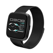 DTNO.1 G12 1.3 inches OLED Color Screen Smart Bracelet IP67 Water-resistant, Steel Watchband, Support Call Reminder /Heart Rate Monitoring /Sedentary Reminder /Multi-sport Mode(Black)