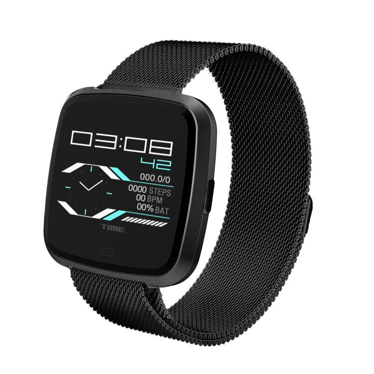 DTNO.1 G12 1.3 inches OLED Color Screen Smart Bracelet IP67 Water-resistant, Steel Watchband, Support Call Reminder /Heart Rate Monitoring /Sedentary Reminder /Multi-sport Mode(Black)