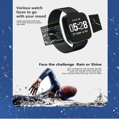 DTNO.1 G12 1.3 inches OLED Color Screen Smart Bracelet IP67 Waterproof, Steel Watchband, Support Call Reminder /Heart Rate Monitoring /Sedentary Reminder /Multi-sport Mode(Black) - free shipping - PMC Jewellery - Order now!