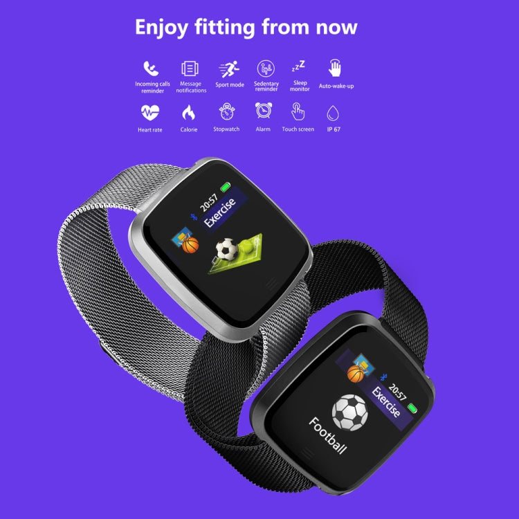 DTNO.1 G12 1.3 inches OLED Color Screen Smart Bracelet IP67 Waterproof, Steel Watchband, Support Call Reminder /Heart Rate Monitoring /Sedentary Reminder /Multi-sport Mode(Black) - free shipping - PMC TechLife - Order now!