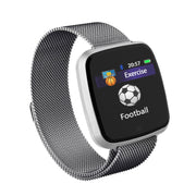 DTNO.1 G12 1.3 inches OLED Color Screen Smart Bracelet IP67 Water-resistant, Steel Watchband, Support Call Reminder /Heart Rate Monitoring /Sedentary Reminder /Multi-sport Mode(Silver)