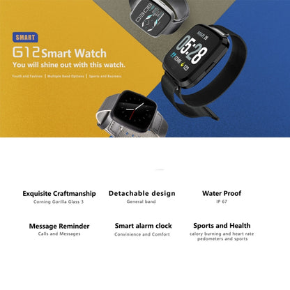 DTNO.1 G12 1.3 inches OLED Color Screen Smart Bracelet IP67 Waterproof, Steel Watchband, Support Call Reminder /Heart Rate Monitoring /Sedentary Reminder /Multi-sport Mode(Silver) - free shipping - PMC Jewellery - Order now!