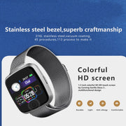 DTNO.1 G12 1.3 inches OLED Color Screen Smart Bracelet IP67 Water-resistant, Steel Watchband, Support Call Reminder /Heart Rate Monitoring /Sedentary Reminder /Multi-sport Mode(Silver)