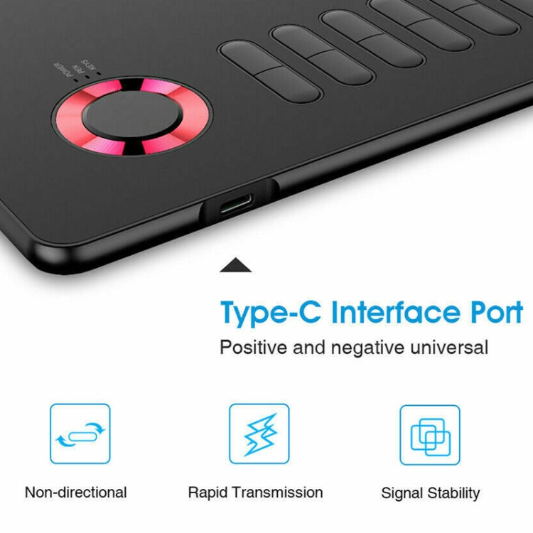 VEIKK A15 10x6 inch 5080 LPI Smart Touch Electronic Graphic Tablet, with Type-C Interface(Blue) - free shipping - PMC Jewellery - Order now!
