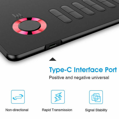 VEIKK A15 10x6 inch 5080 LPI Smart Touch Electronic Graphic Tablet, with Type-C Interface(Blue) - free shipping - PMC Jewellery - Order now!