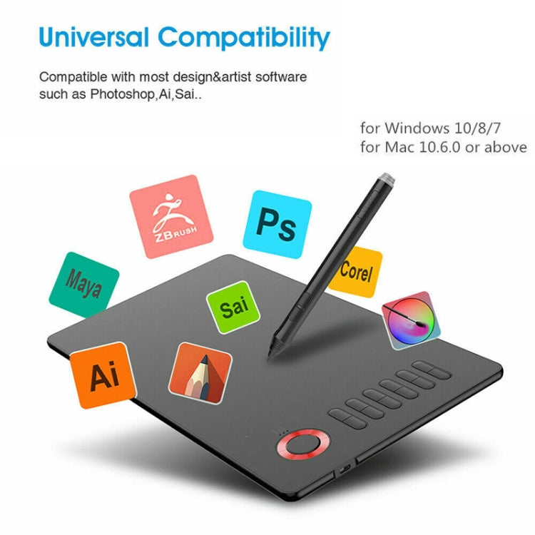 VEIKK A15 10x6 inch 5080 LPI Smart Touch Electronic Graphic Tablet, with Type-C Interface(Blue) - free shipping - PMC Jewellery - Order now!