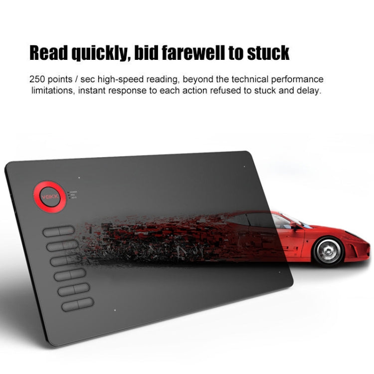 VEIKK A15 10x6 inch 5080 LPI Smart Touch Electronic Graphic Tablet, with Type-C Interface(Red) - free shipping - PMC Jewellery - Order now!