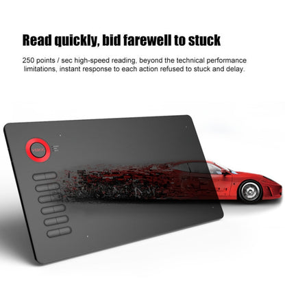 VEIKK A15 10x6 inch 5080 LPI Smart Touch Electronic Graphic Tablet, with Type-C Interface(Red) - free shipping - PMC Jewellery - Order now!