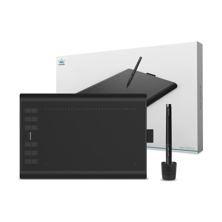 HUION Inspiroy H1060P 5080 LPI 12 Press Keys Art Drawing Tablet for Fun, with Battery-free Pen & Pen Holder - free shipping - PMC Jewellery - Order now!
